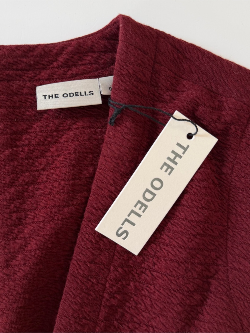 The Odells Paloma Jumpsuit Womens Small Maroon Deep V Wide Leg Boho New - Picture 4 of 8